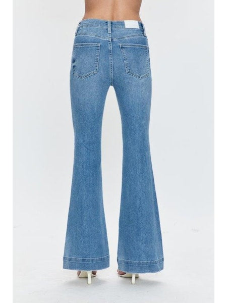 PISTOLA Kinsley Mid Rise Ultra Flare in Essay