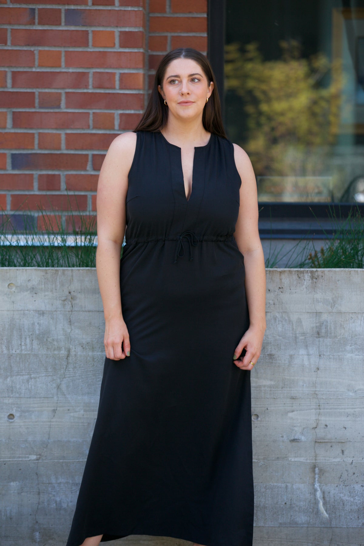EMERSON FRY Grecian Keyhole Dress