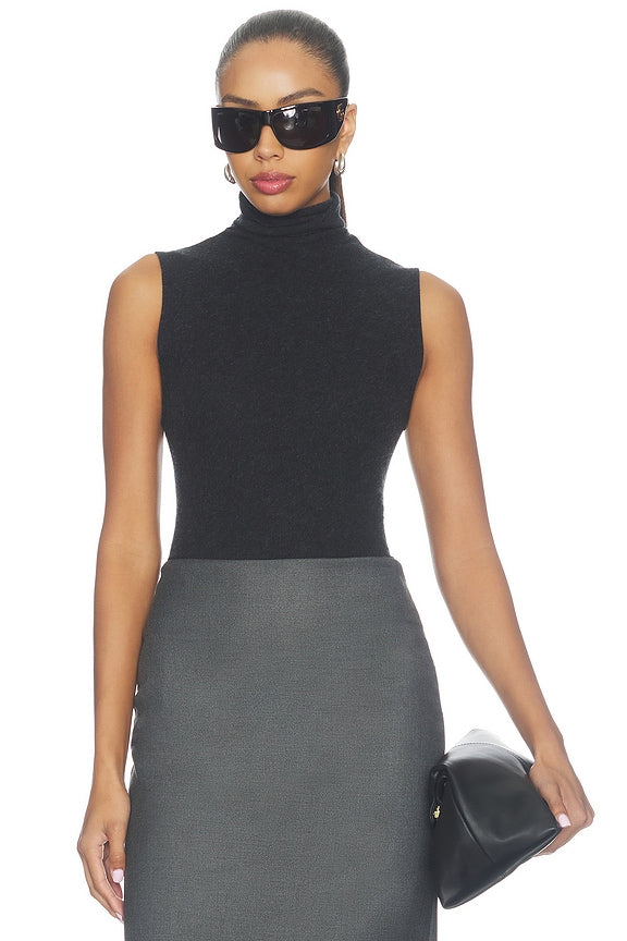 Enza Costa Cashmere Jersey Shell Black