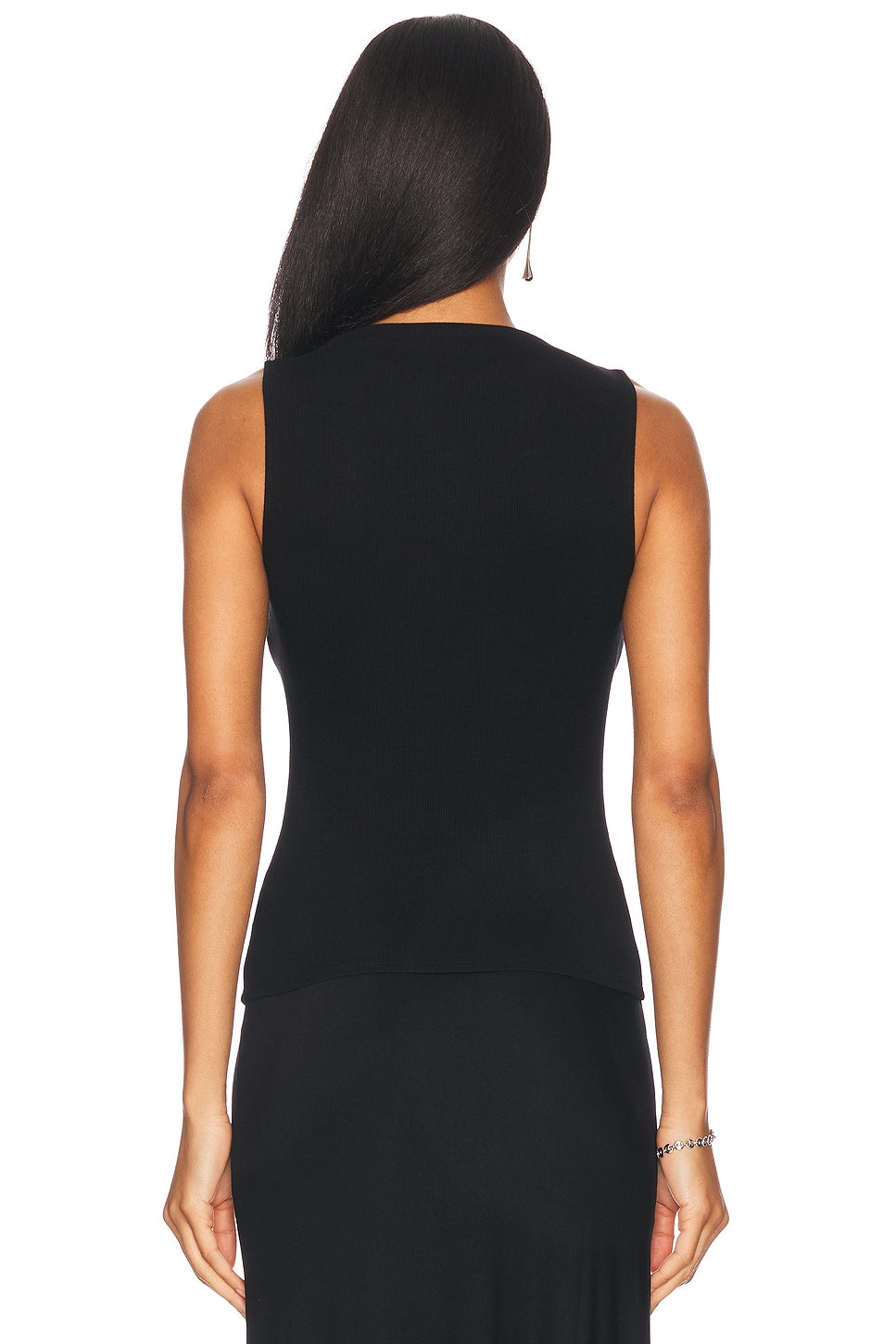 Enza Costa Silk Rib Sleeveless Boatneck