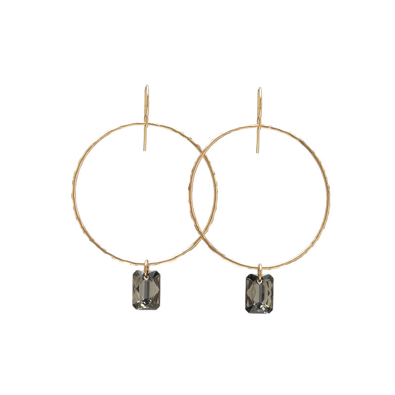 Kenda Kist Deco Hoops Gold with Black Diamond
