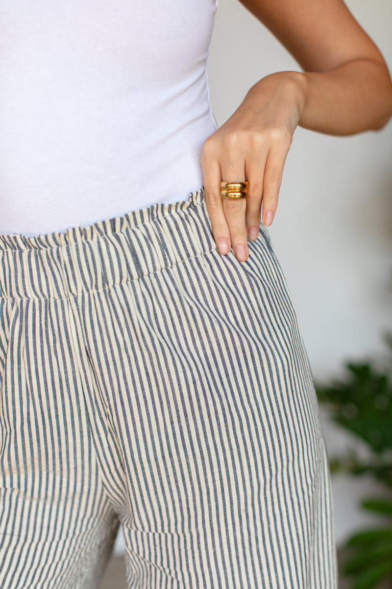 EMERSON FRY Pull On Pocket Pant in Newburyport Stripe