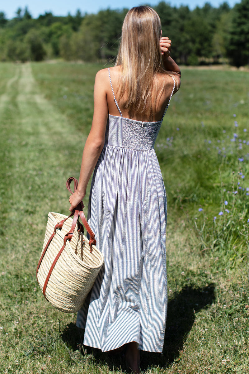 EMERSON FRY Cotton Day Dress in Newburyport Stripe