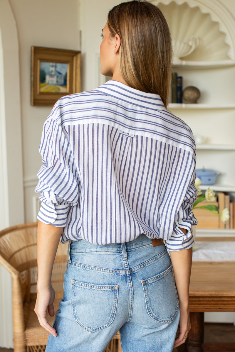EMERSON FRY Ryan Shirt in Bay Stripe