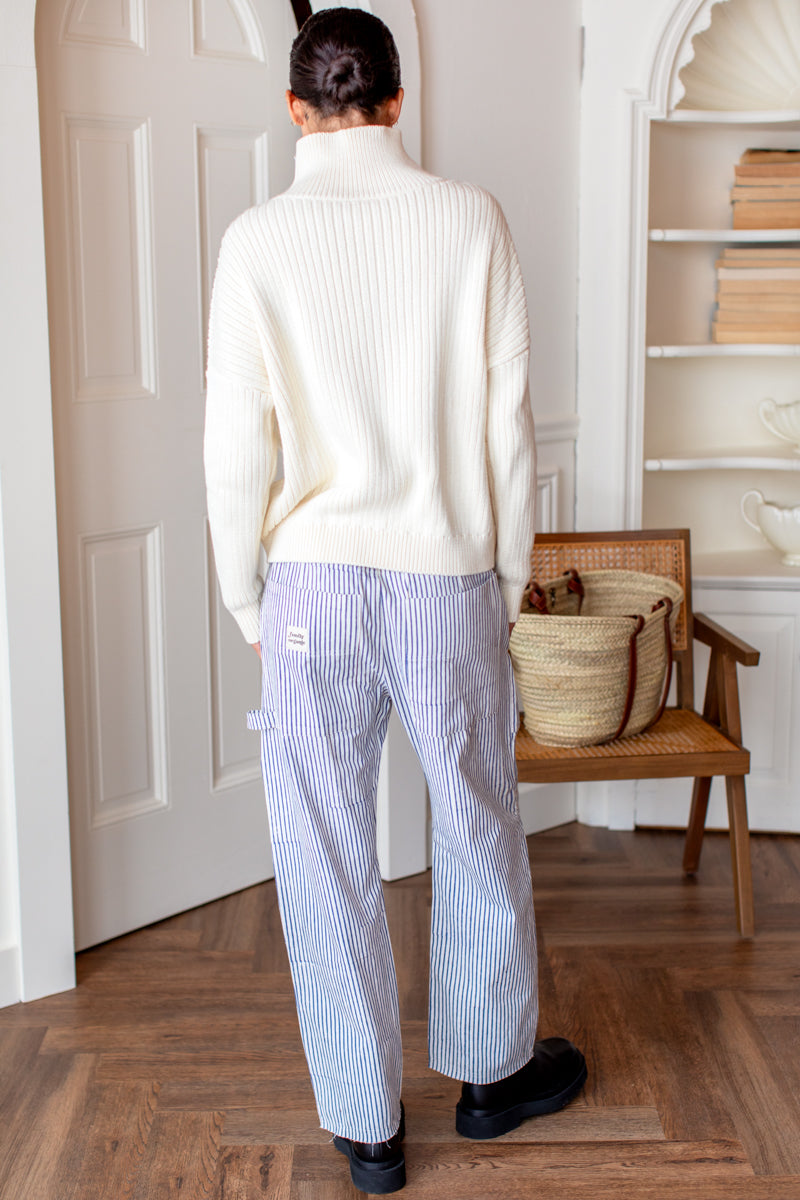 EMERSON FRY Family Cargo Pant in Indigo Stripe Organic
