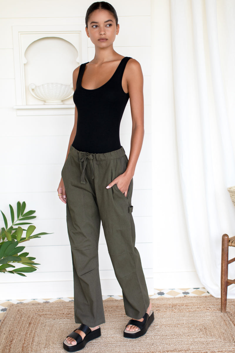 EMERSON FRY Family Cargo Pant in Moss Organic
