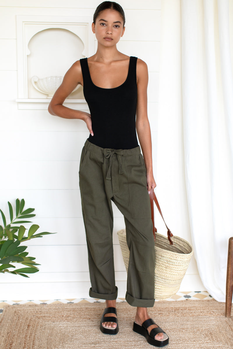 EMERSON FRY Family Cargo Pant in Moss Organic