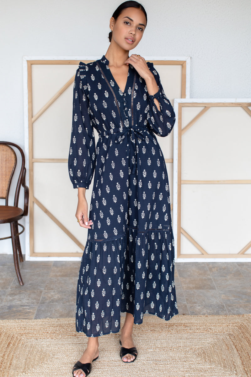 EMERSON FRY Frances 4 V Dress in Marguerite 2 Organic