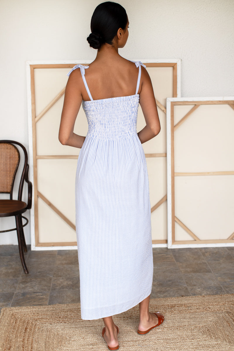 EMERSON FRY Striped Santiago Sundress in Plein Air Stripe