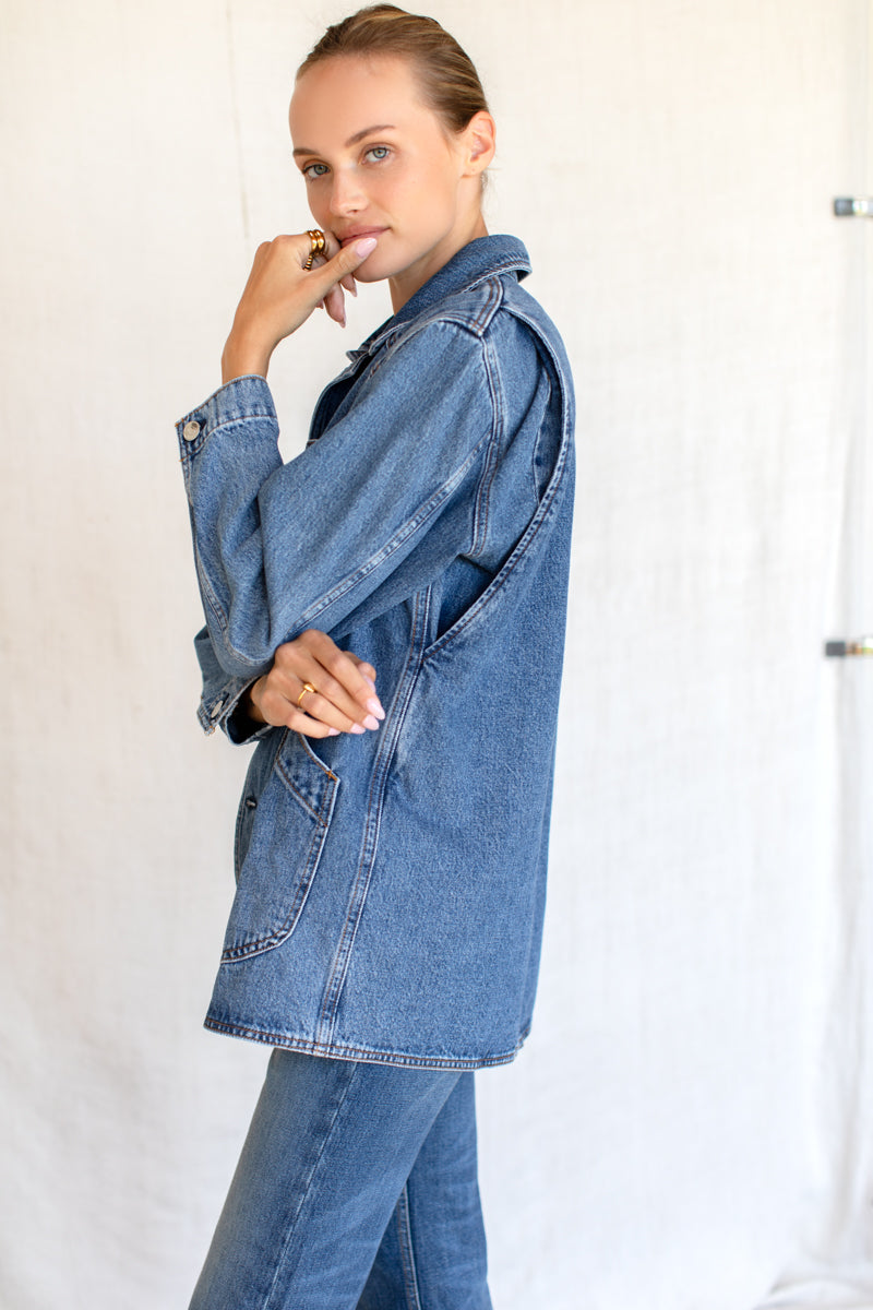EMERSON FRY Cabin Jacket in Classic Stonewash