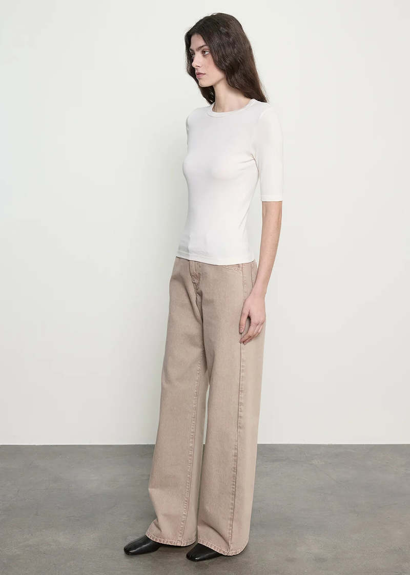 Enza Costa Supima Cotton New Classic Half Sleeve Tee