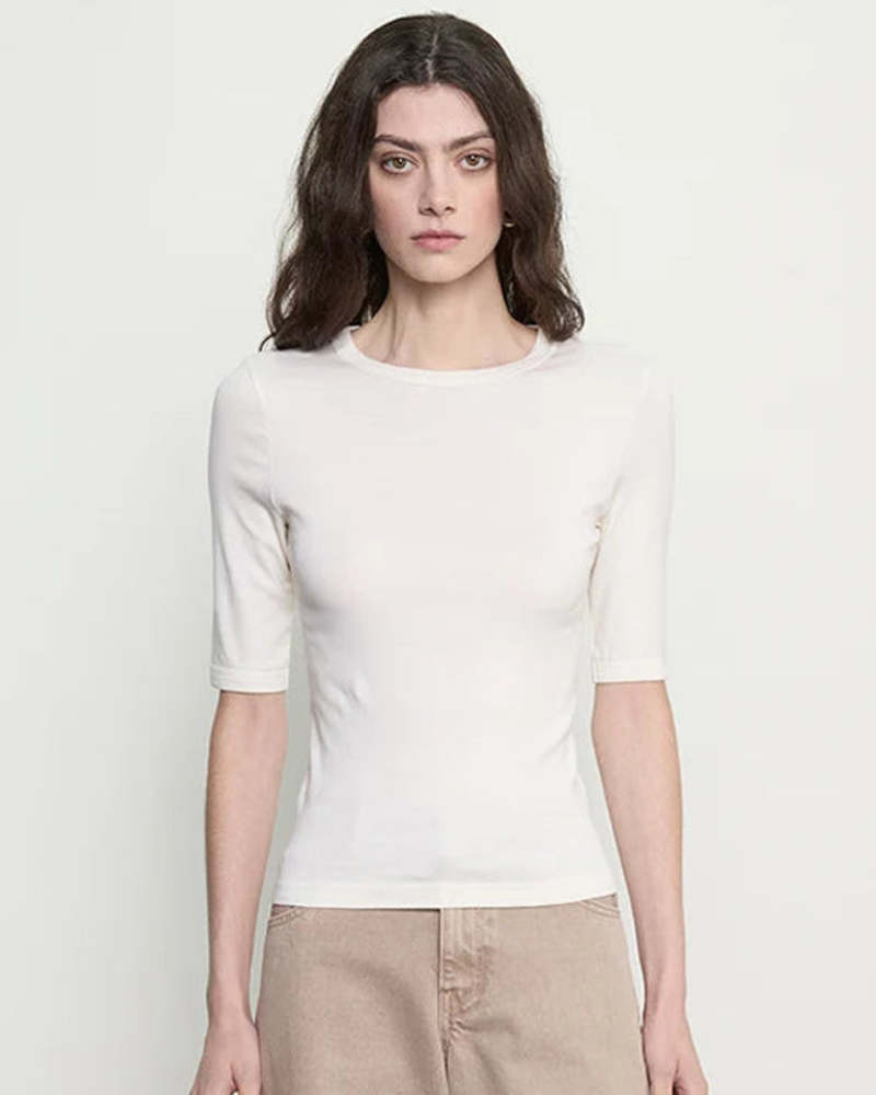 Enza Costa Supima Cotton New Classic Half Sleeve Tee
