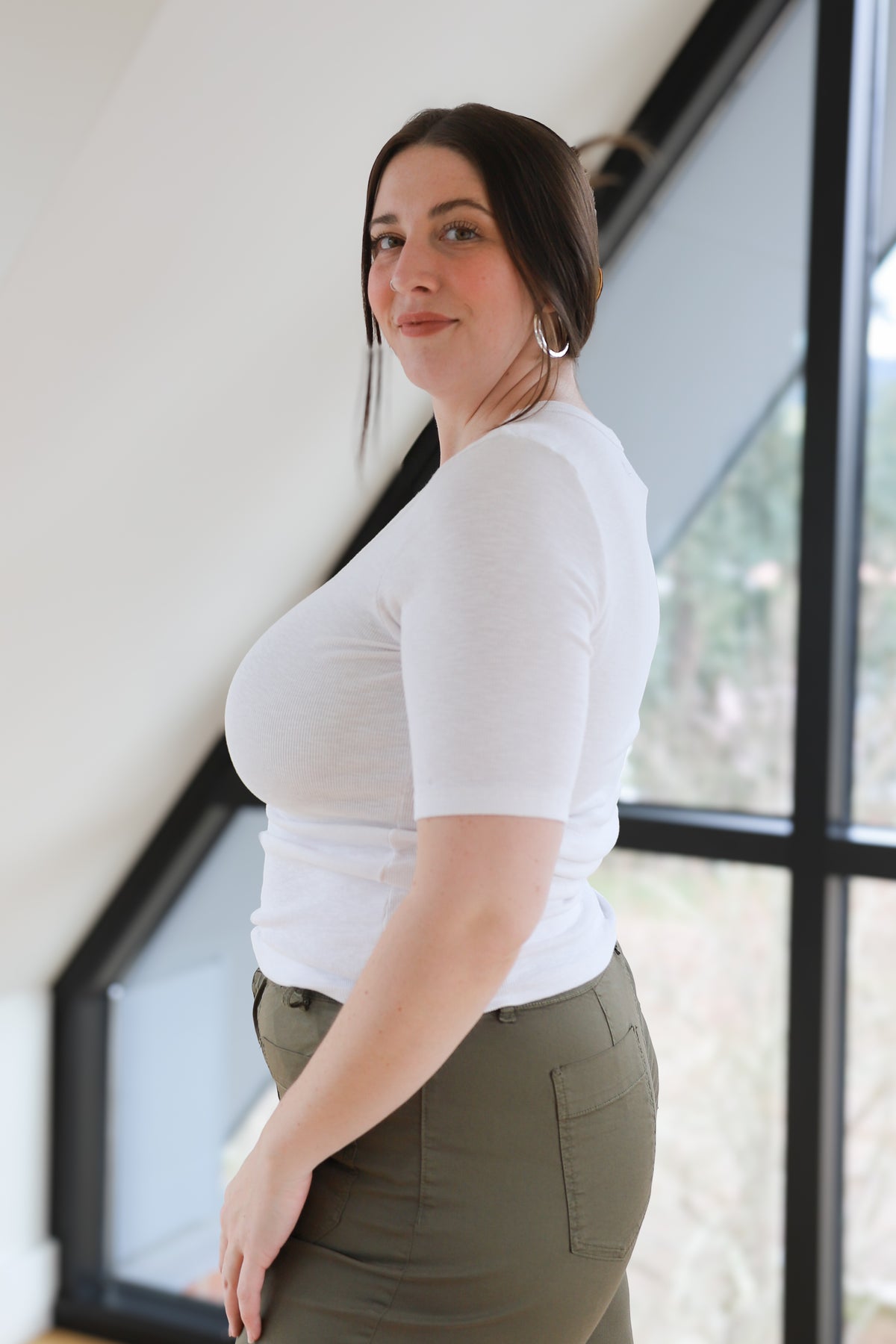 Enza Costa Textured Rib Half Sleeve U