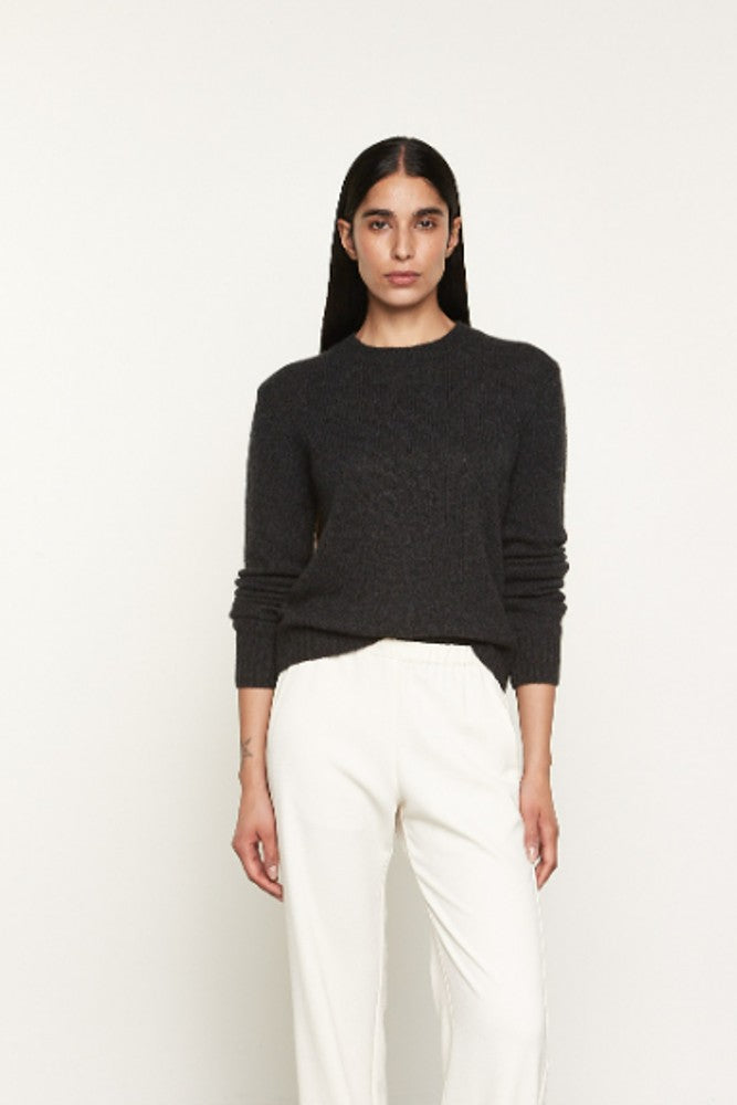 Enza Costa Cashmere Easy L/S Crew Cinder