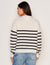 Sundry Stripes Mock Neck Cozy Sweater Oyster