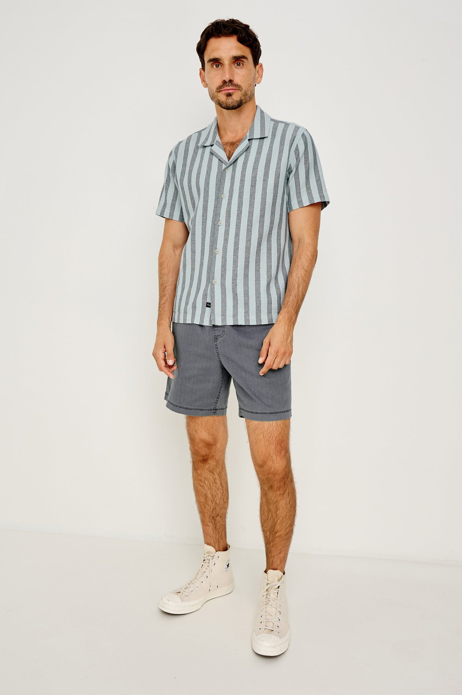 Rails Fielder Shirt in Blue Jay Stripe
