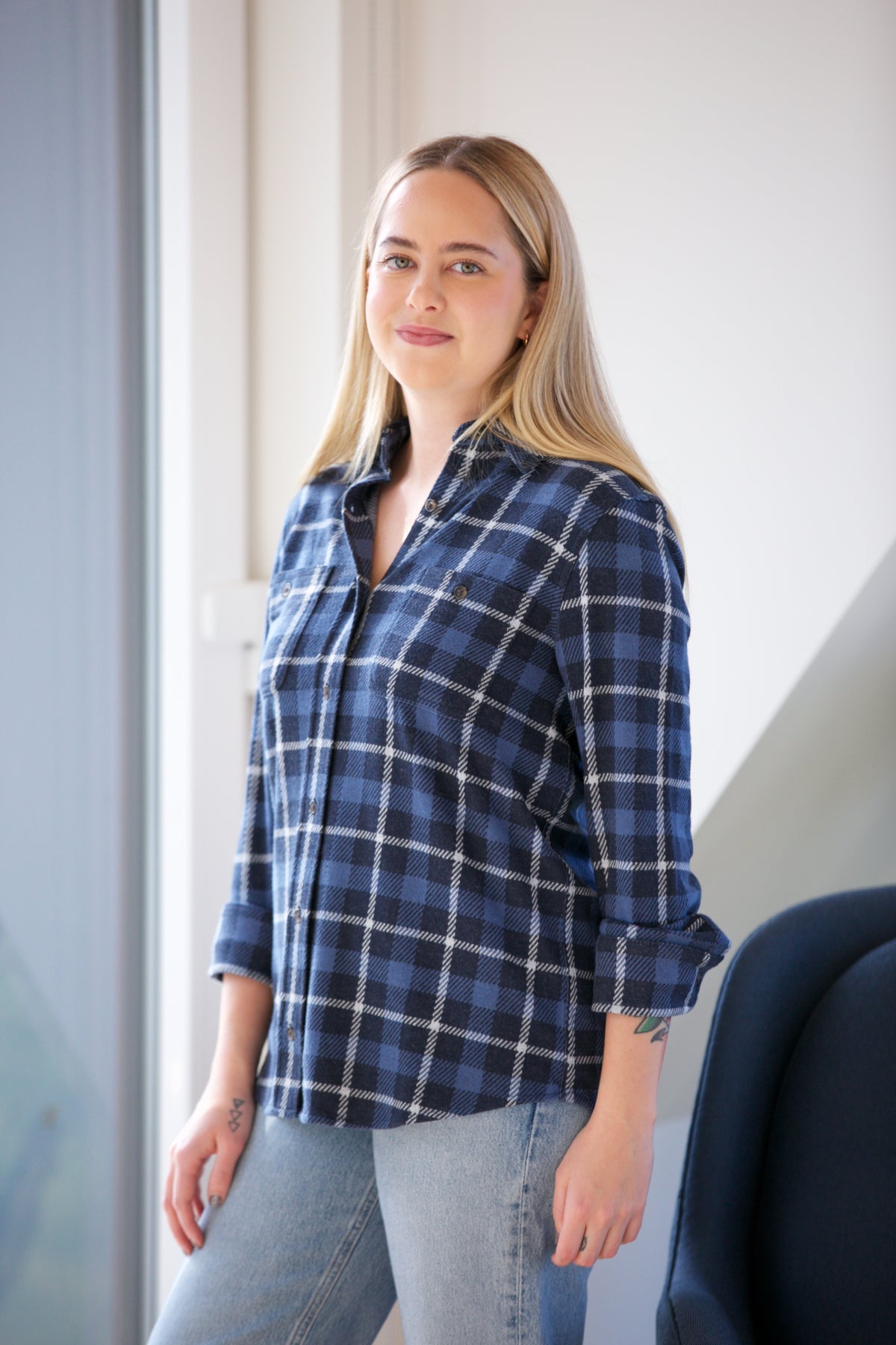 Faherty Legend Sweater Shirt in Blue Winds