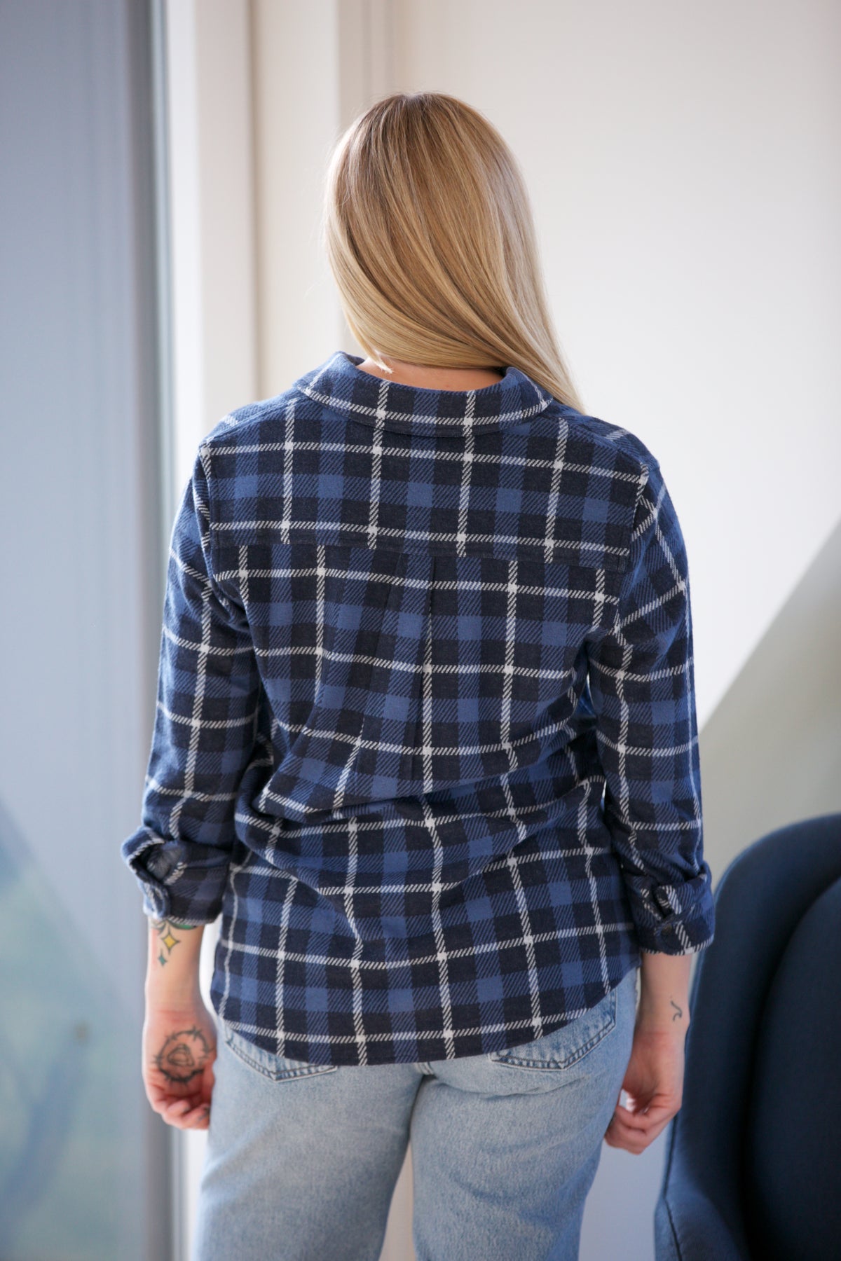 Faherty Legend Sweater Shirt in Blue Winds