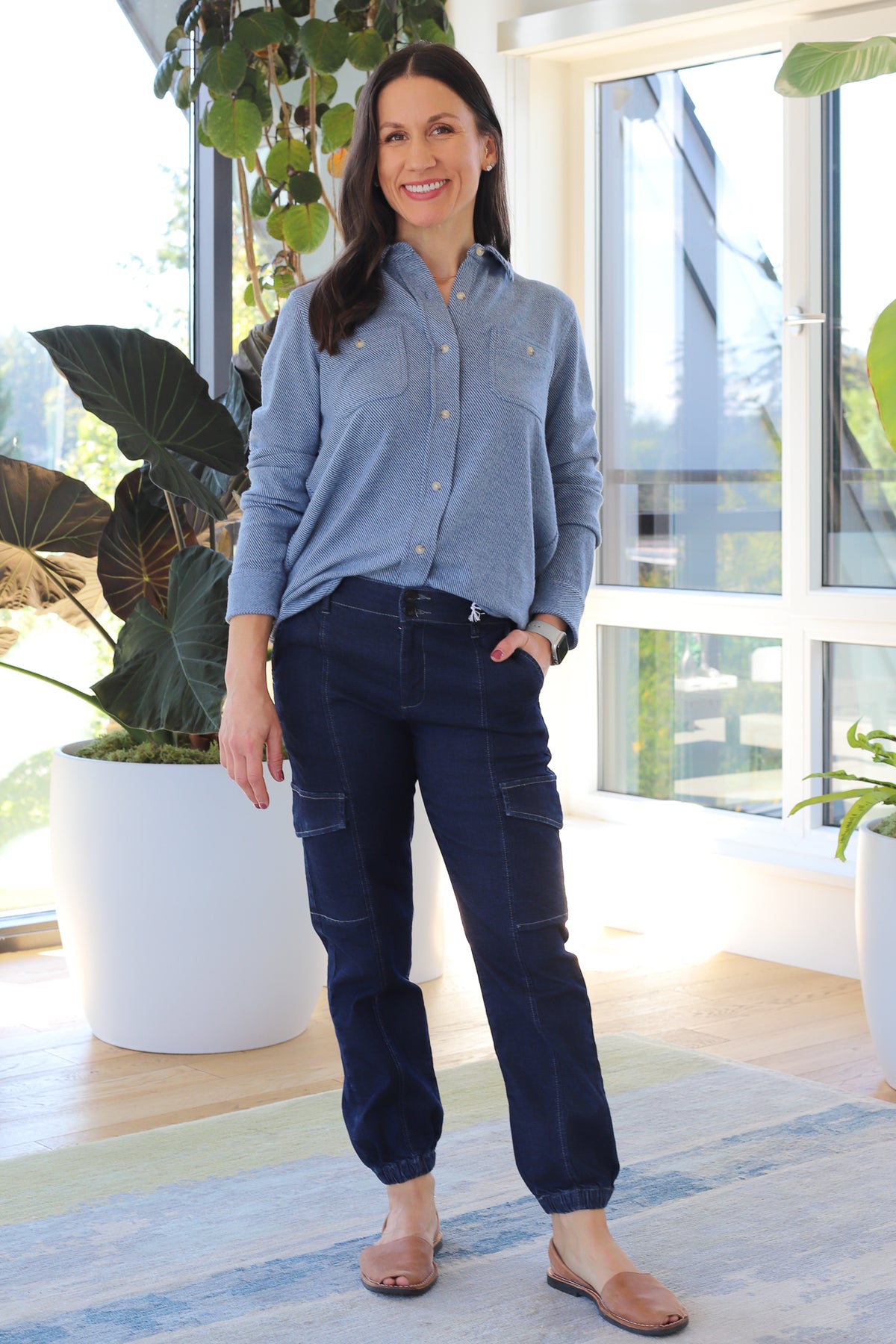 Faherty Legend Sweater Shirt in Glacier Blue Twill