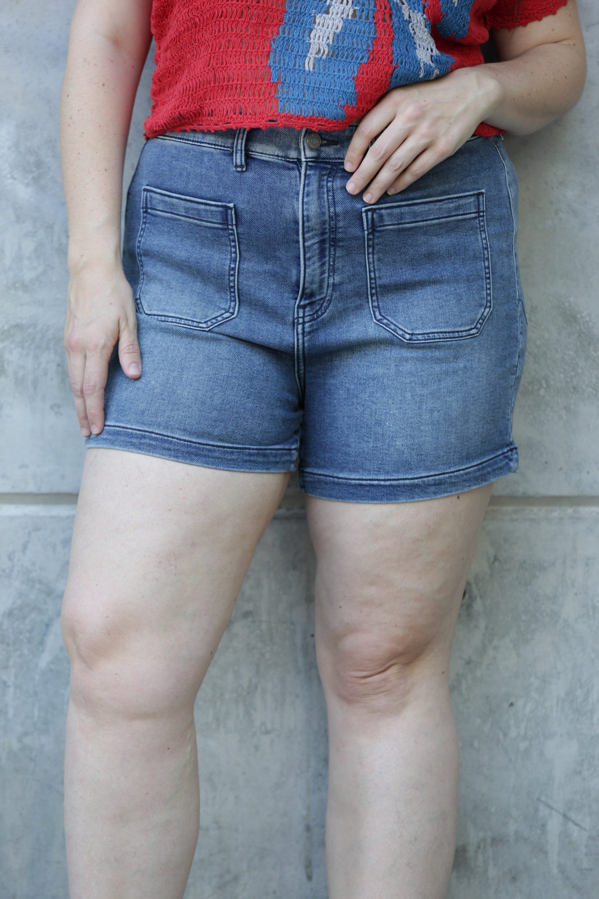 Faherty Stretch Terry Patch Pocket Short in Riverton