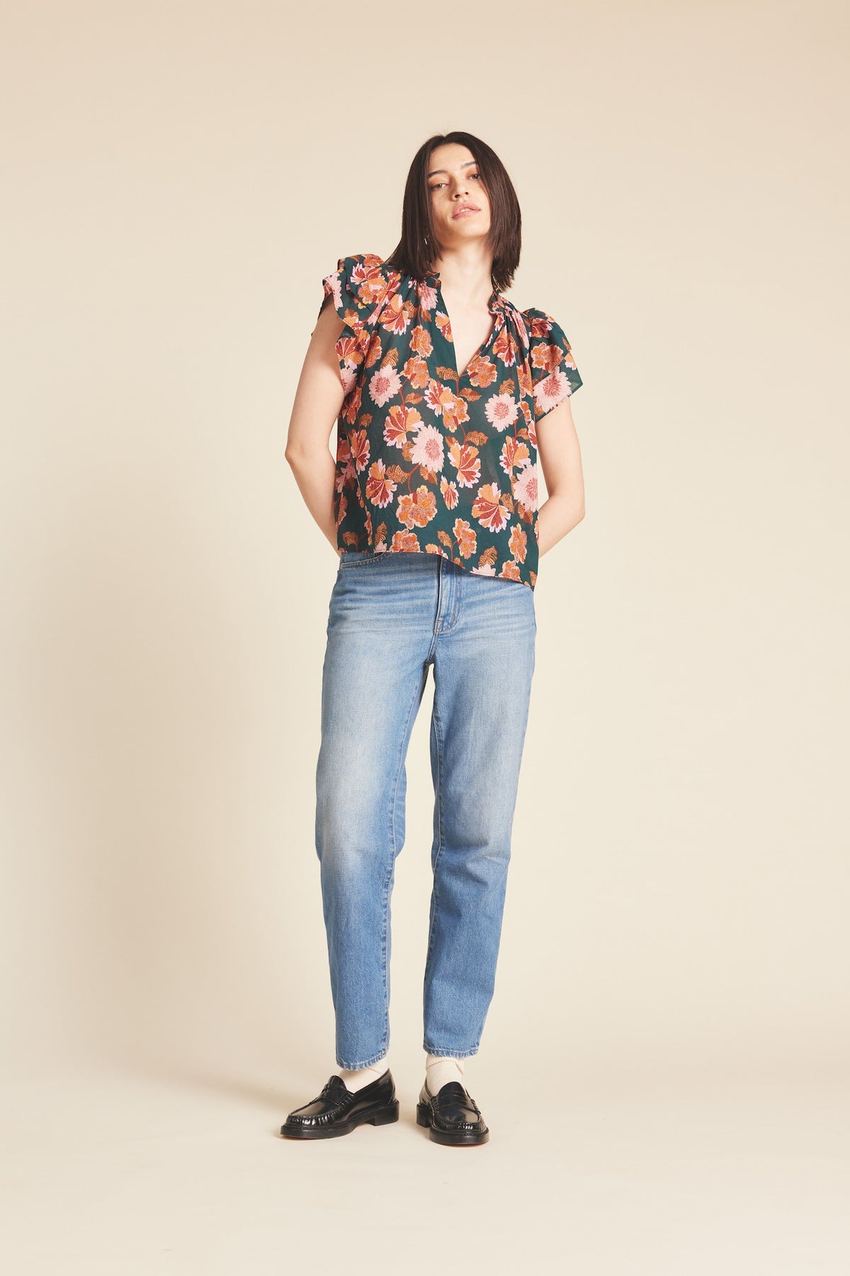 Birds of Paradis by Trovata Clover Blouse in Carnation Print - Adorn