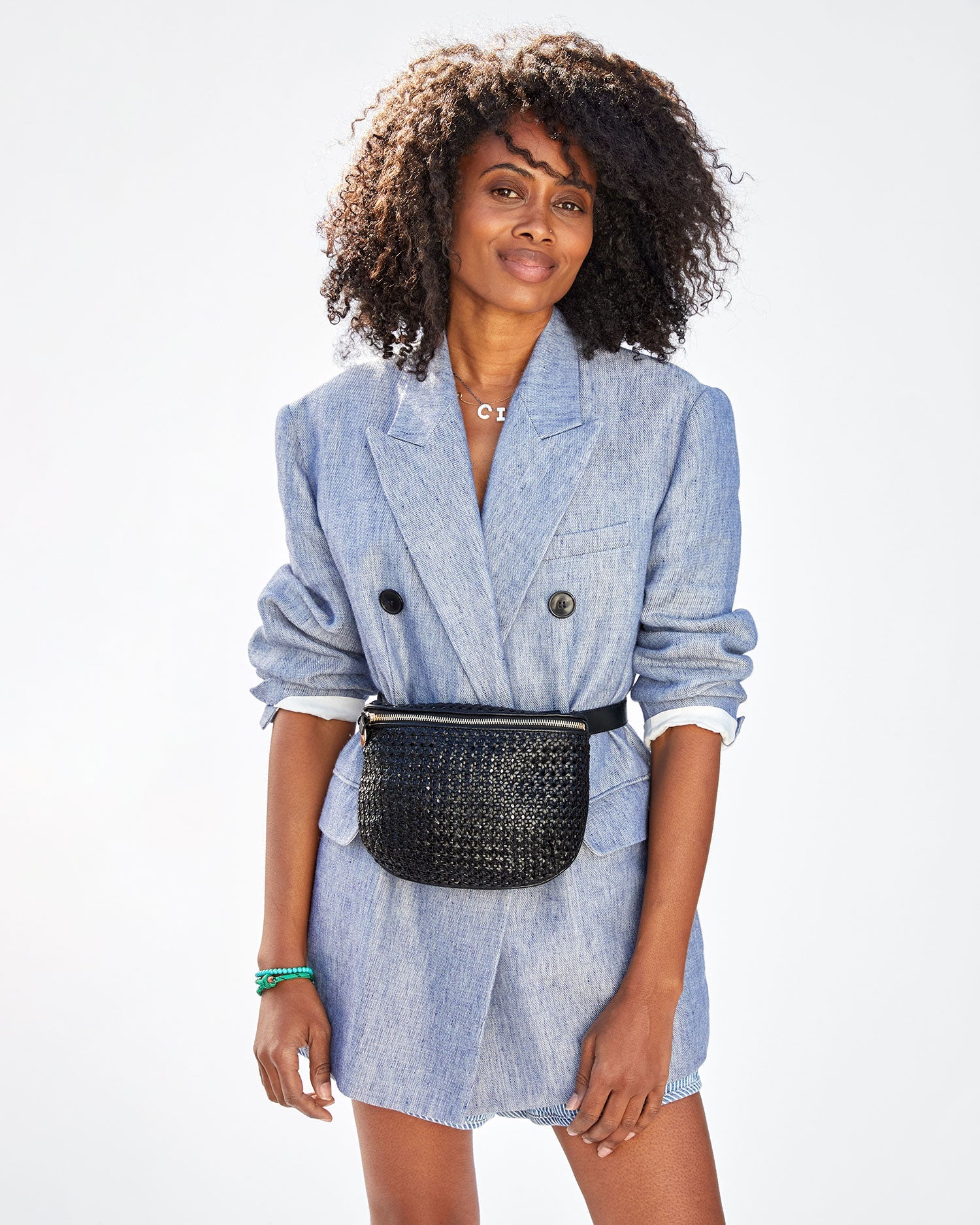 Clare V. - Flat Clutch with Tabs in Rattan