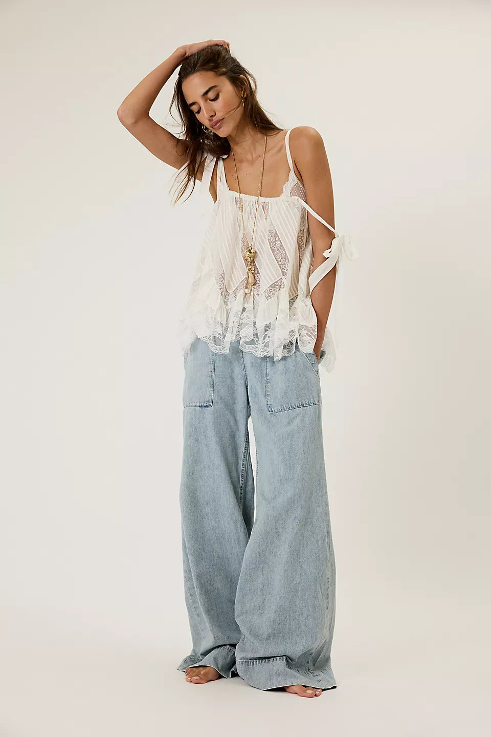Free People Breezy Denim Pull On in Dusk
