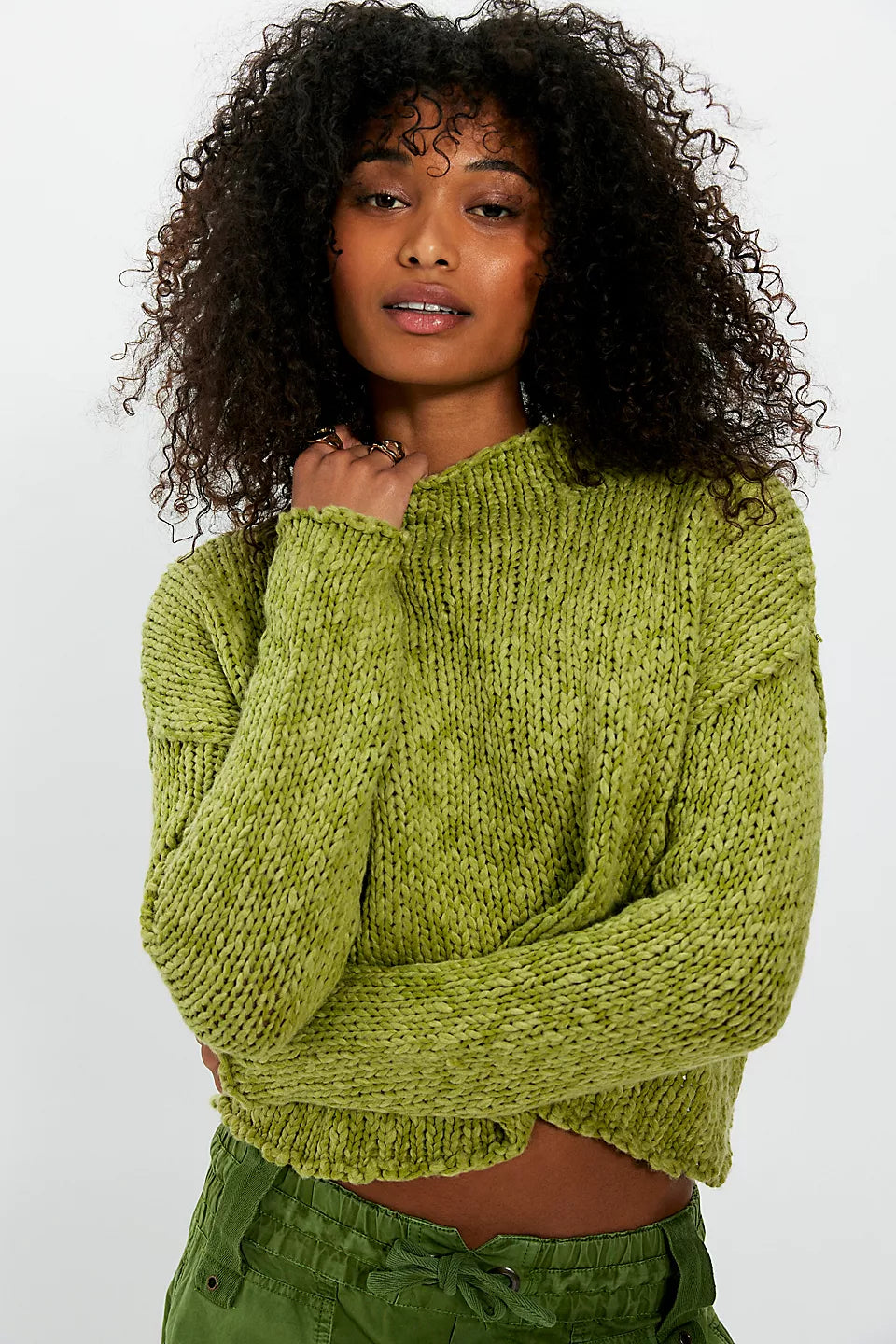Free People Opal Sweater Fresh Sprouts Tea