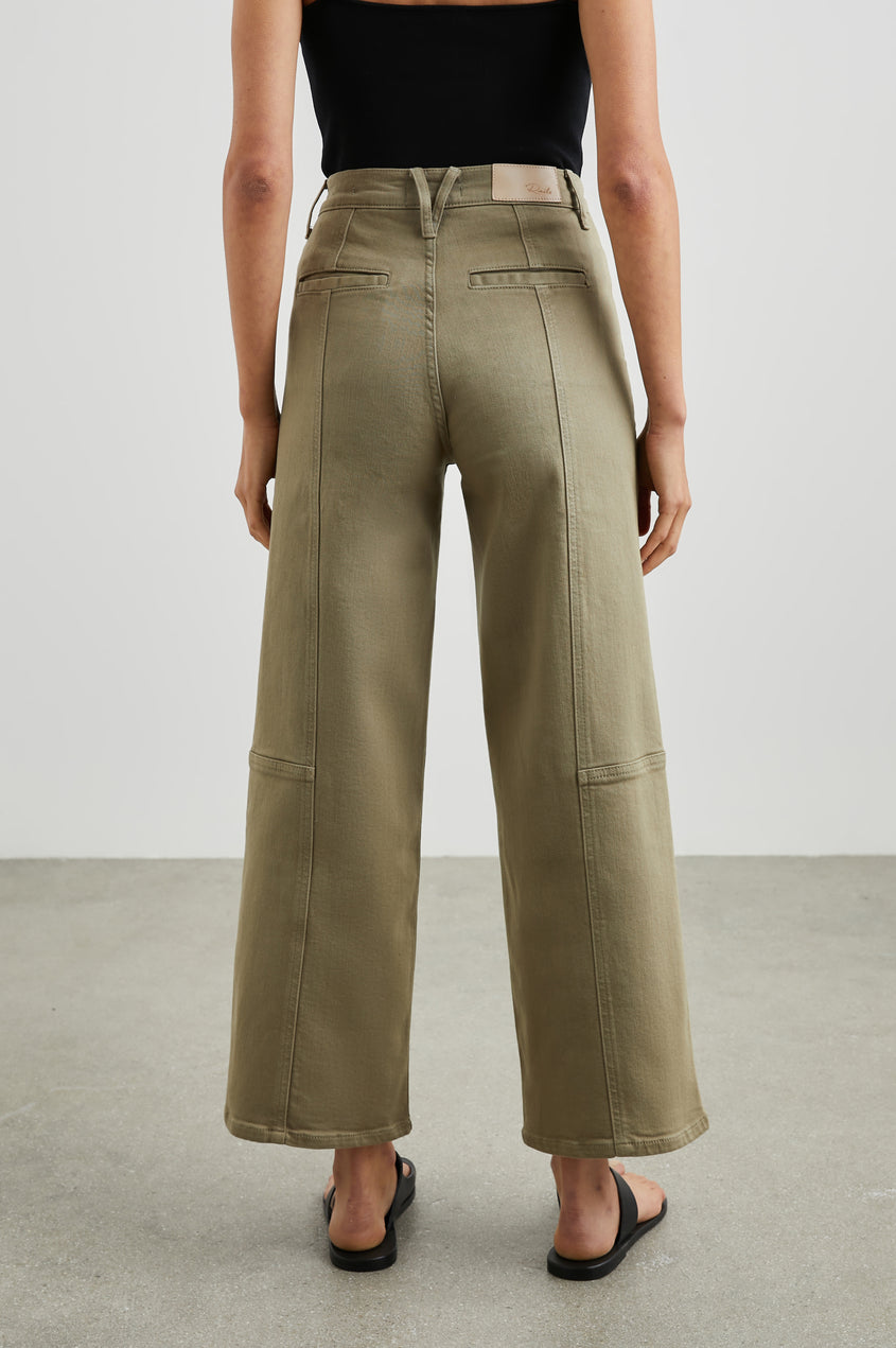 Rails Getty Wide Leg Crop Utility in Washed Olive