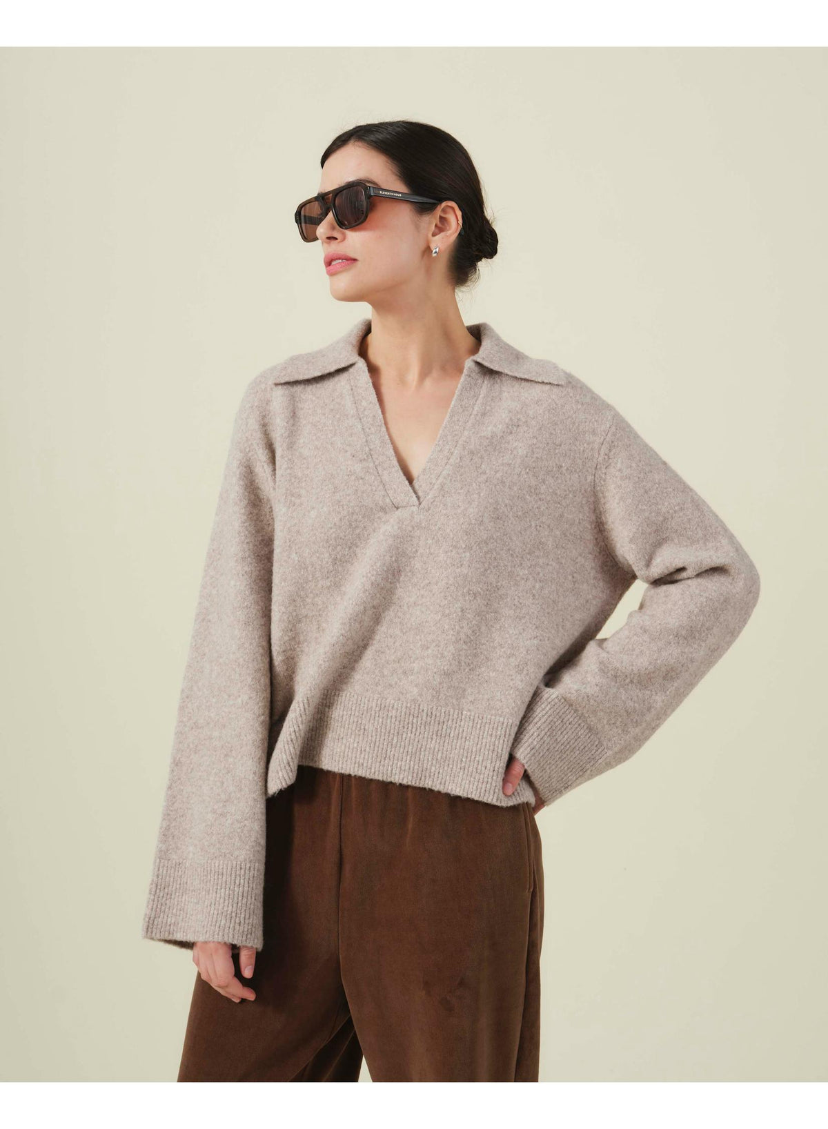 Velvet by Graham &amp; Spencer Carson Top Oat