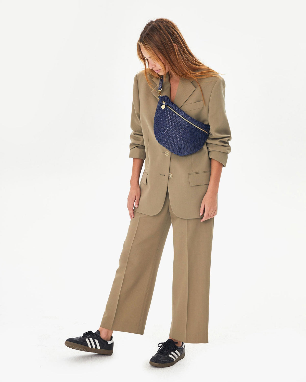 Clare V. Woven Zig-Zag Grande Fanny