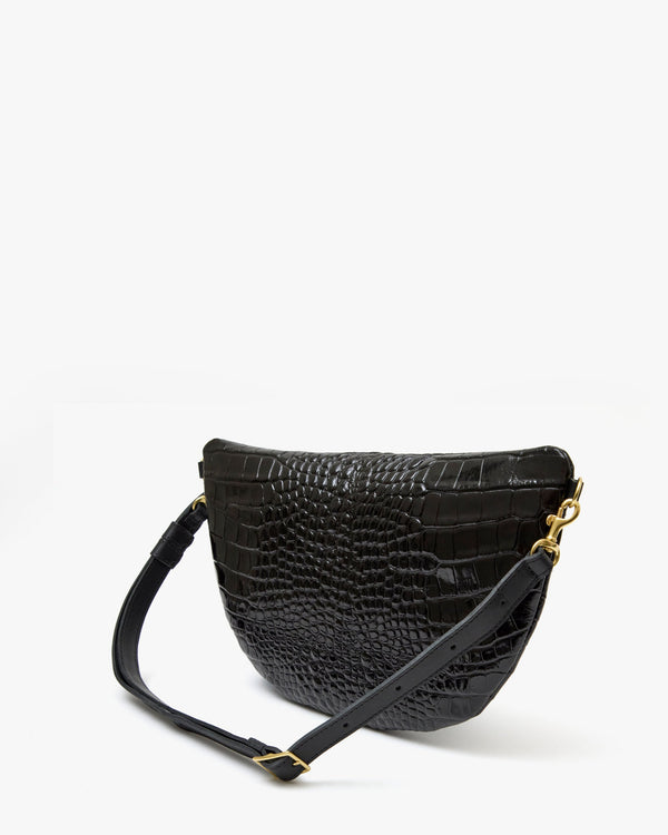 Clare V. Woven Grande Fanny - Congo Croco