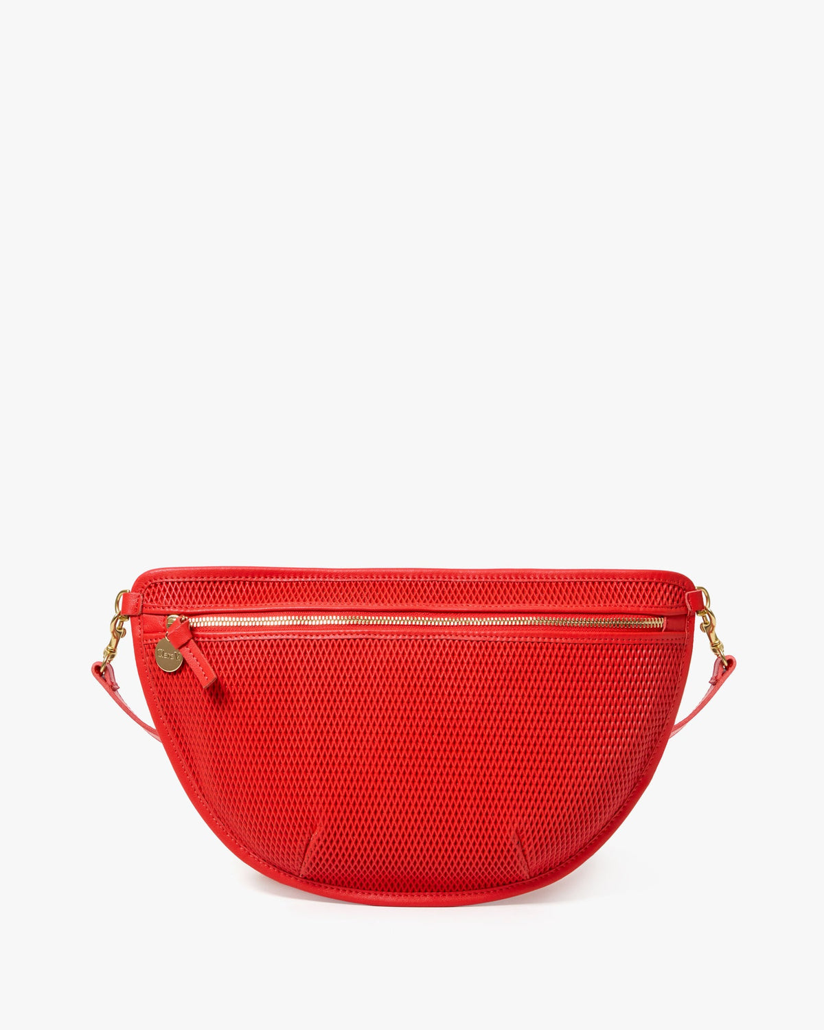 Clare V. Grande Fanny - Diamond Perf Bright Poppy