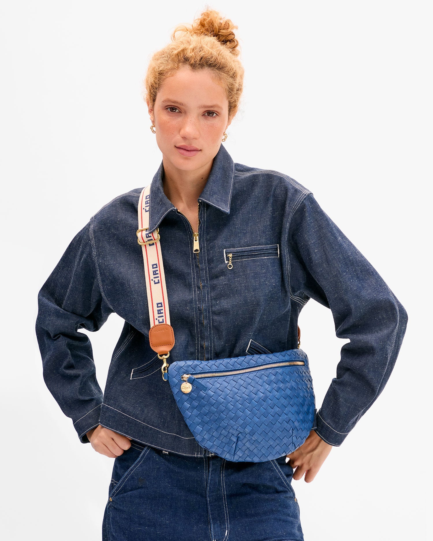 美品　L'Appartement◇CLARE V STRAP ネイビー Shortie Strap – Clare V.