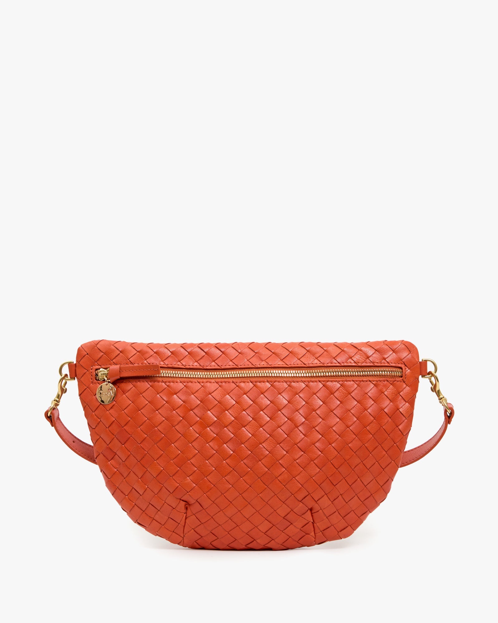 Clare V. Grande Fanny - Medium Woven Diagonal in Saltillo