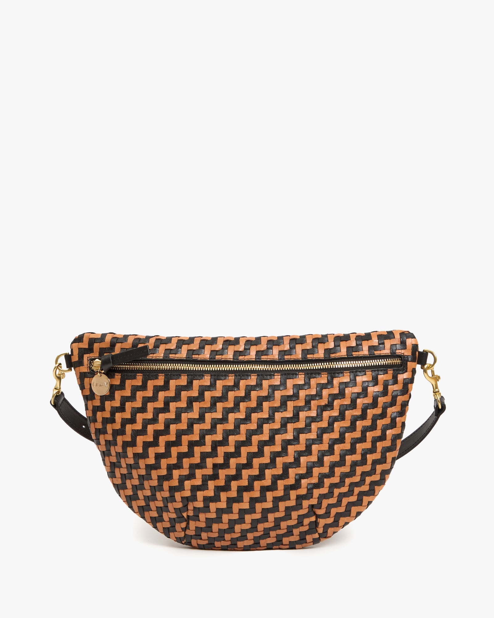 Clare V. Woven Zig-Zag Grande Fanny