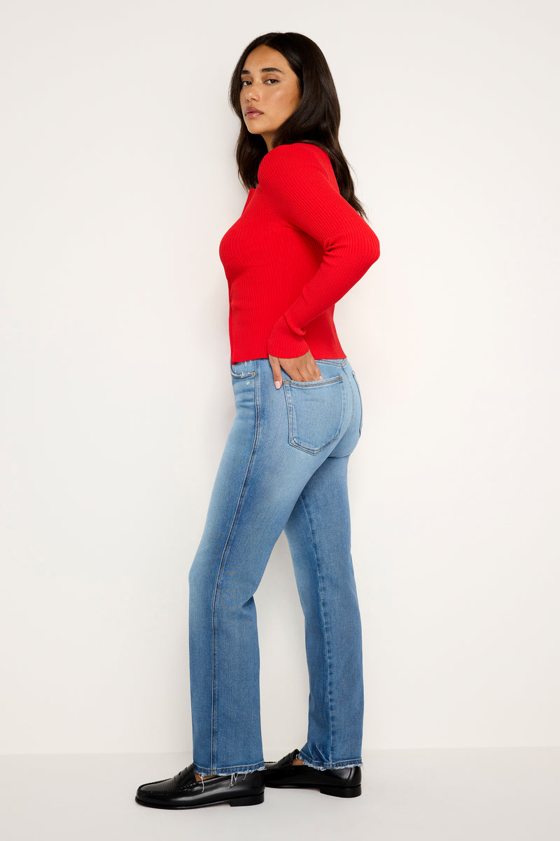 Good American Good Curve Straight Jeans in Indigo338