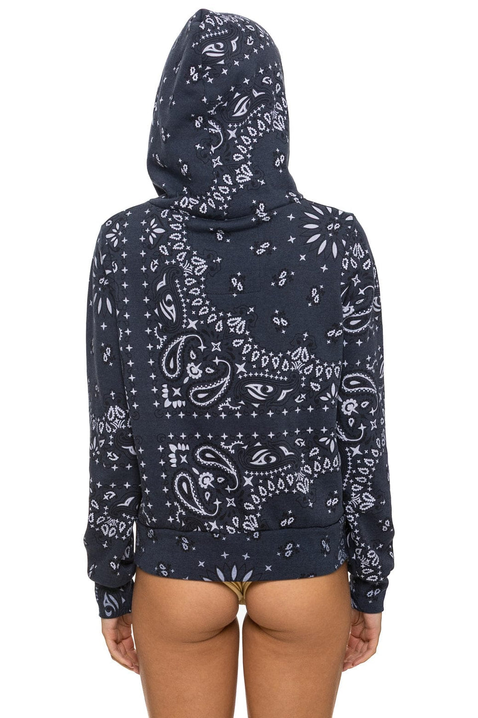 Aviator Nation Bandana - Zip Hoodie in Charcoal