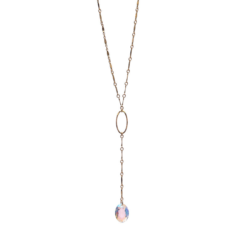 Kenda Kist Elliptic Drop Necklace Gold Shimmer