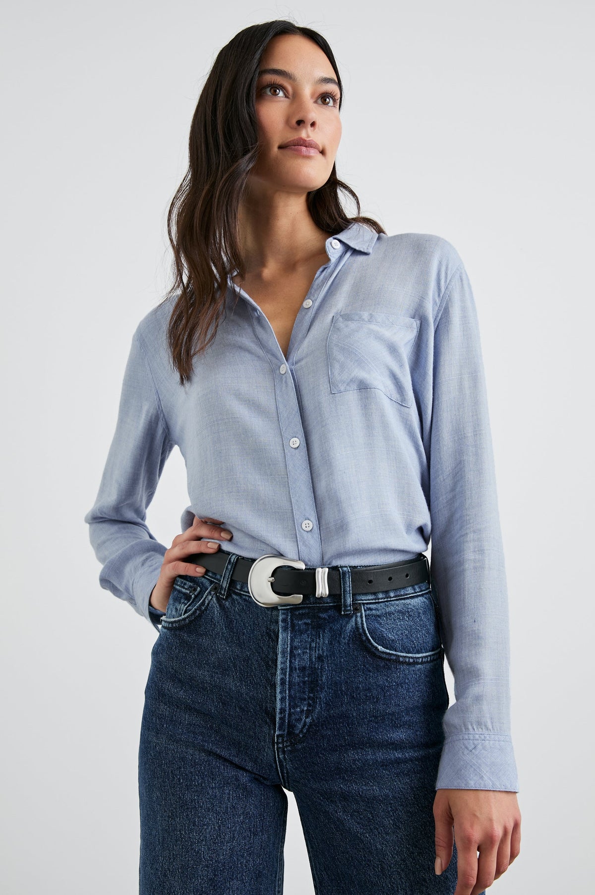 Rails Hunter Shirt in Chambray Heather