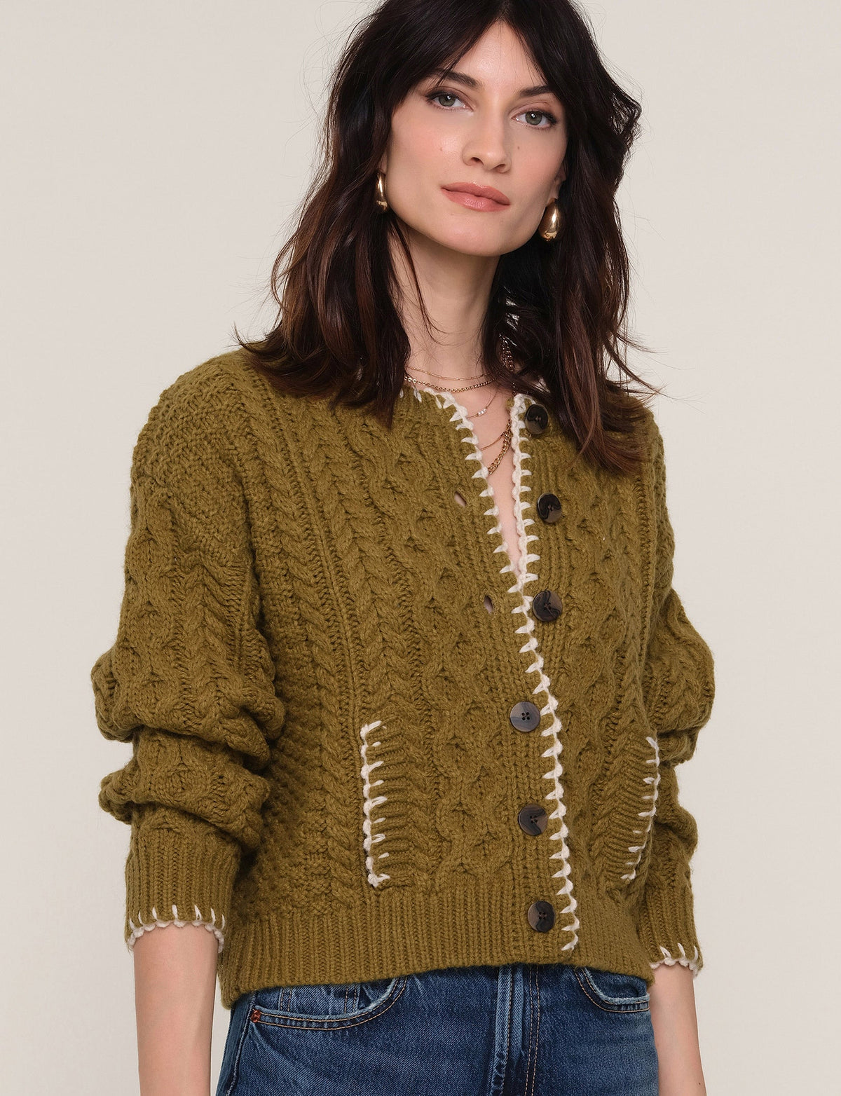 Heartloom Renoir Cardi Moss