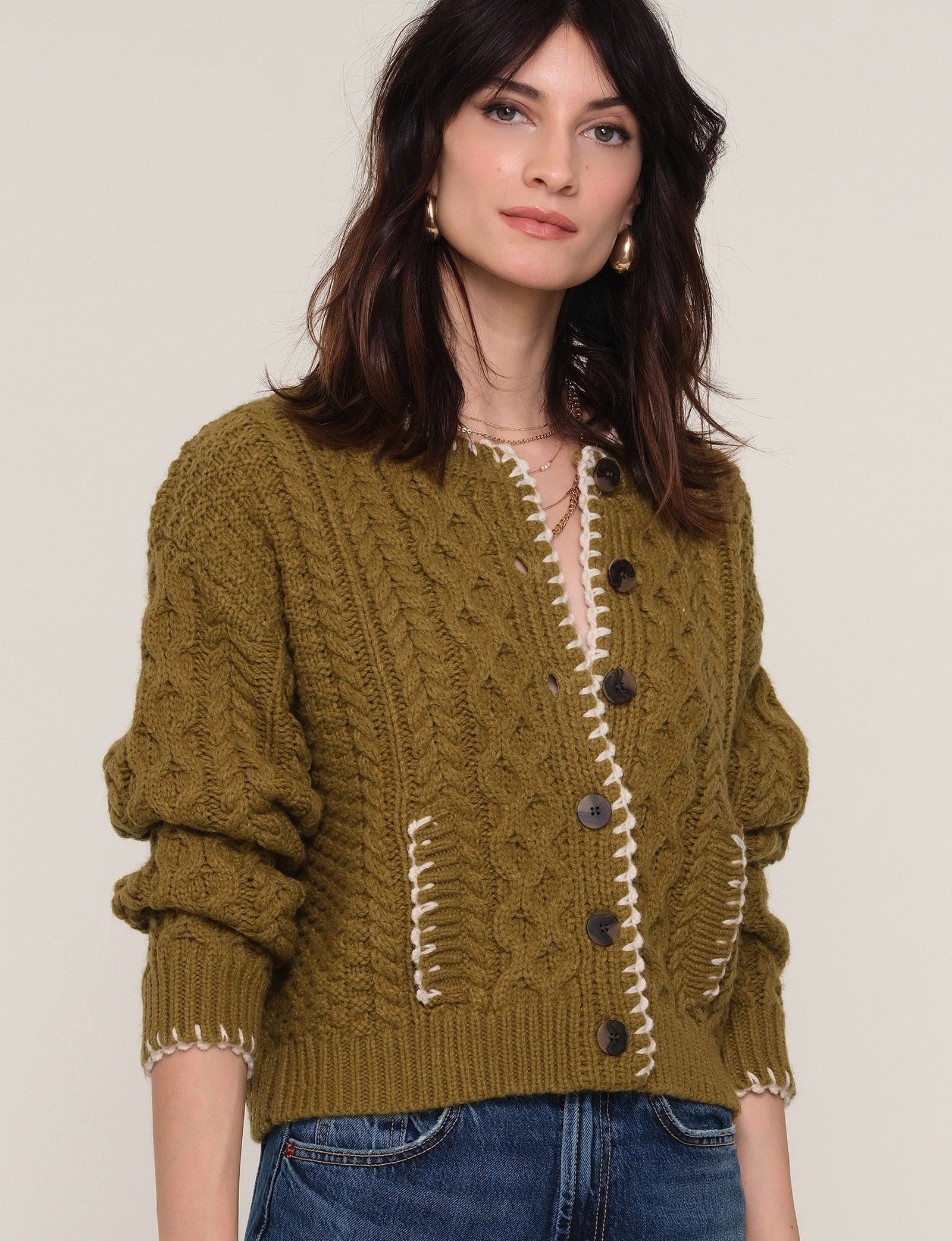 Heartloom Renoir Cardi Moss
