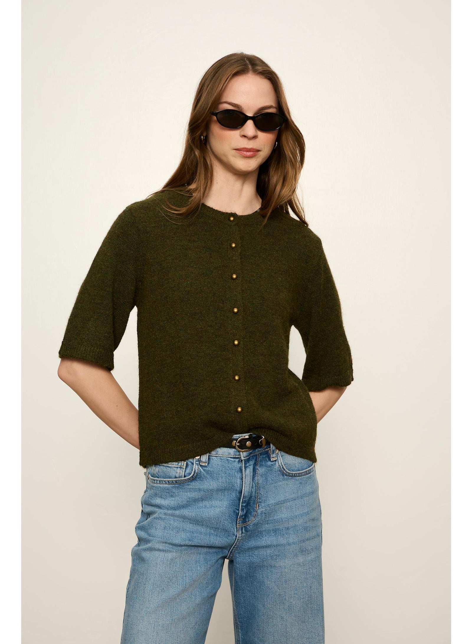 Sanctuary Short Sleeve Cardigan Kalamata