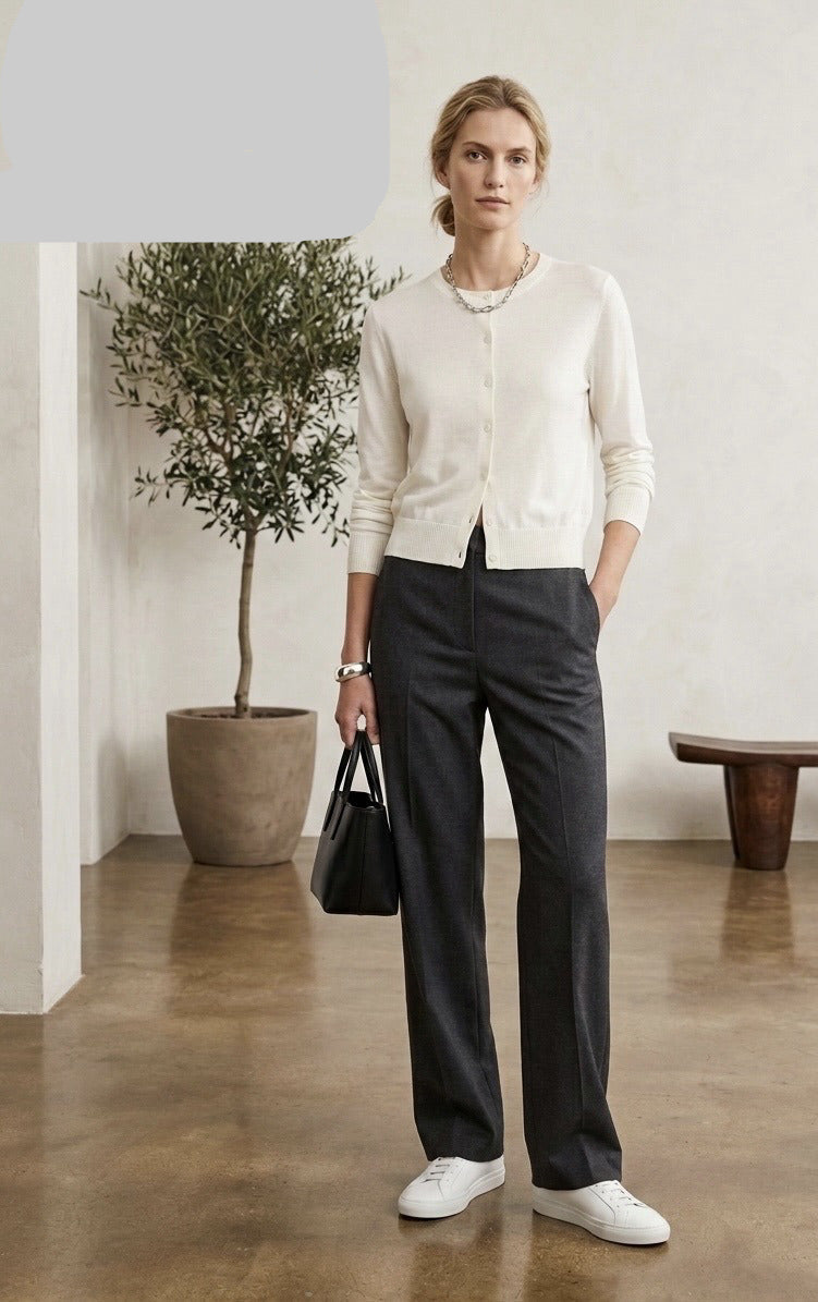NYLAND Kanani Cardigan Sweater White / XS/S