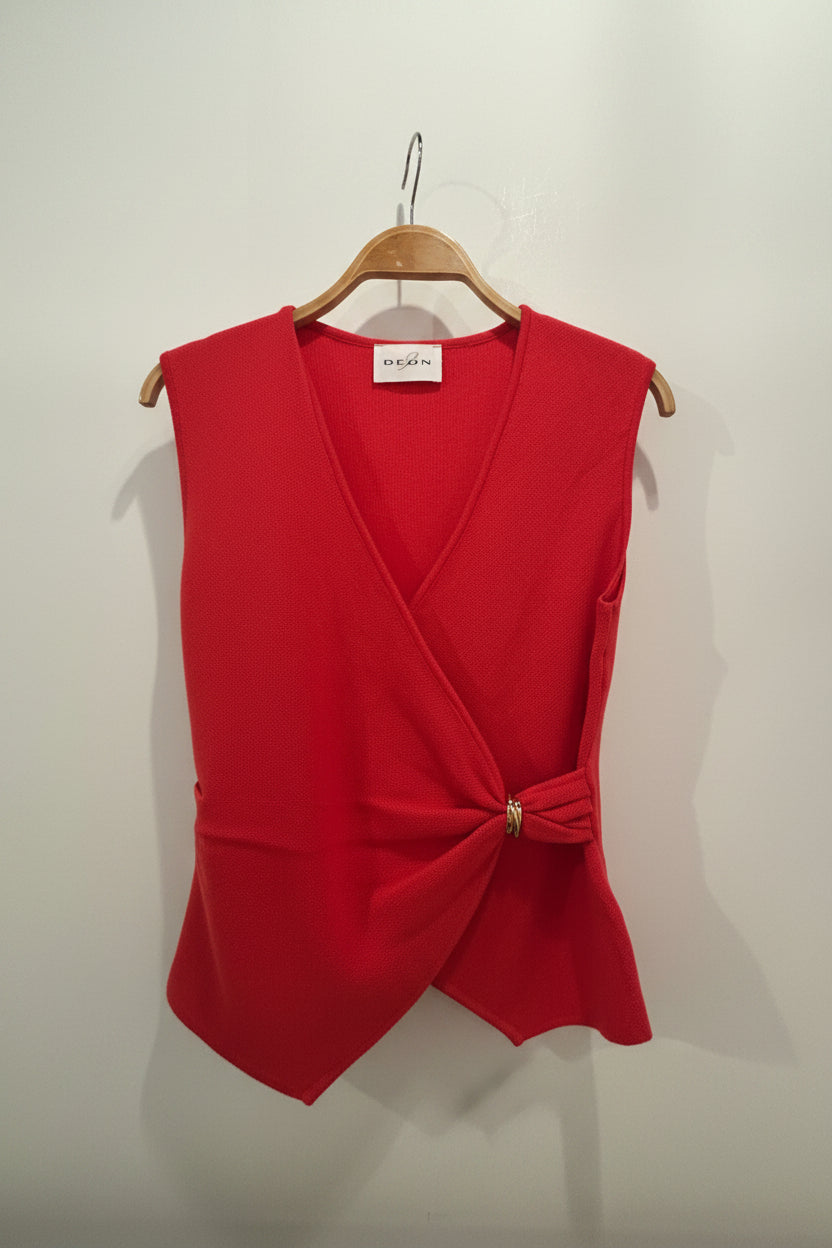 DEON Sleeveless Wrap Top