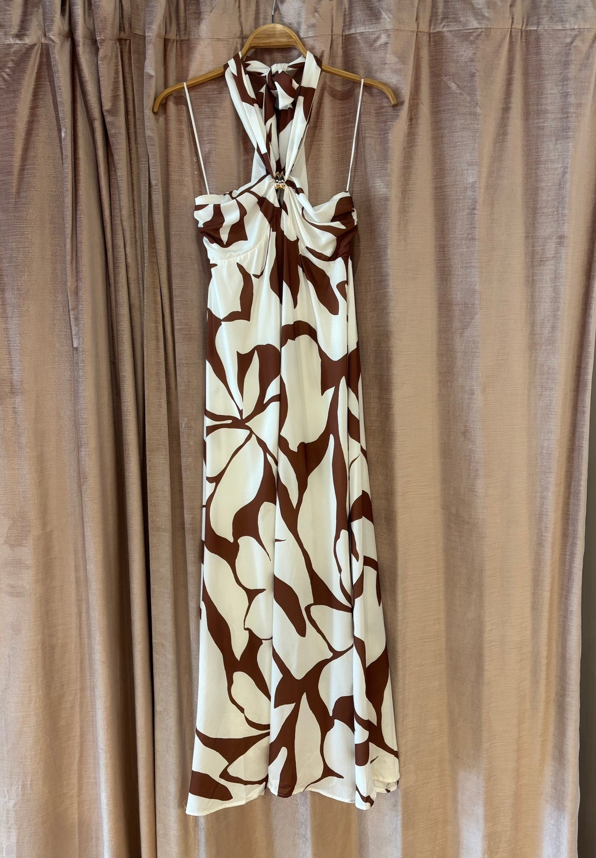 DEON Palm Halter Print Maxi