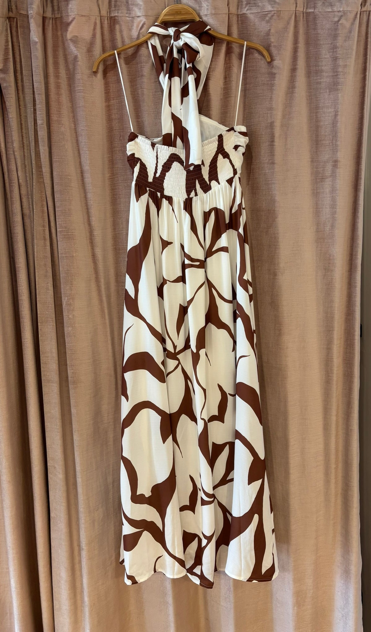 DEON Palm Halter Print Maxi