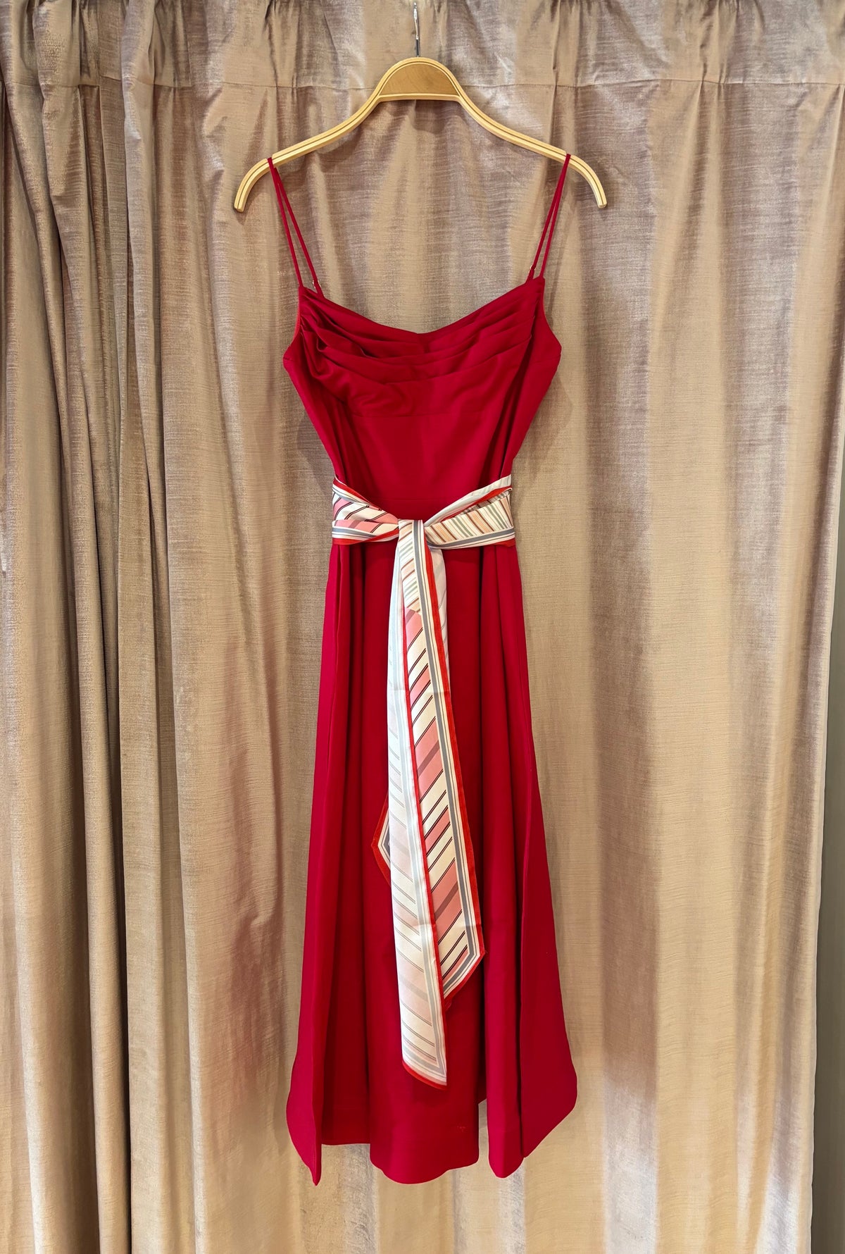 DEON Summer Red Scarf Dress
