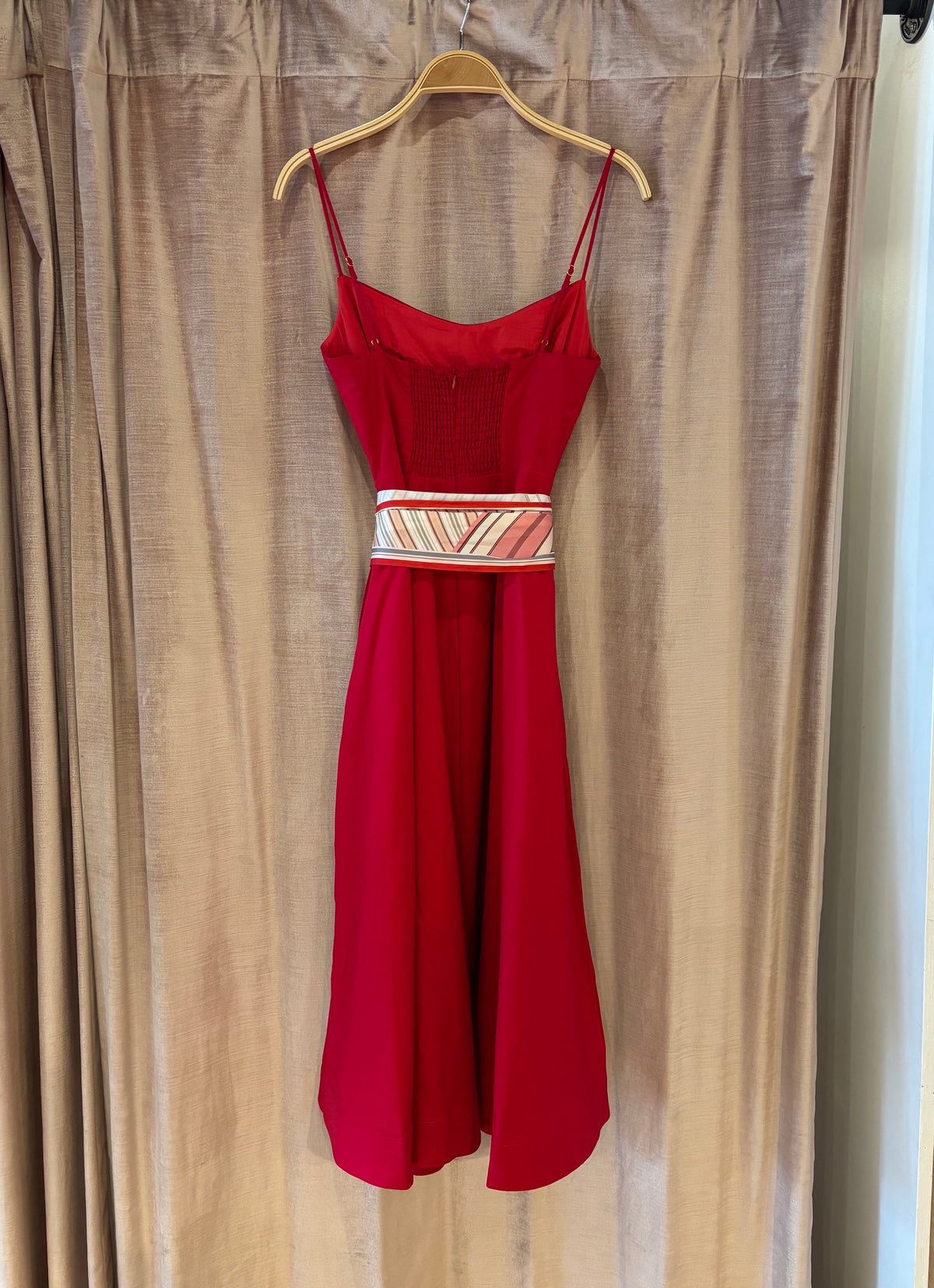 DEON Summer Red Scarf Dress