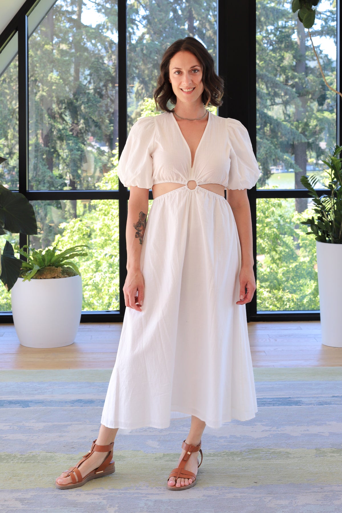 DELUC Pisarro Dress White